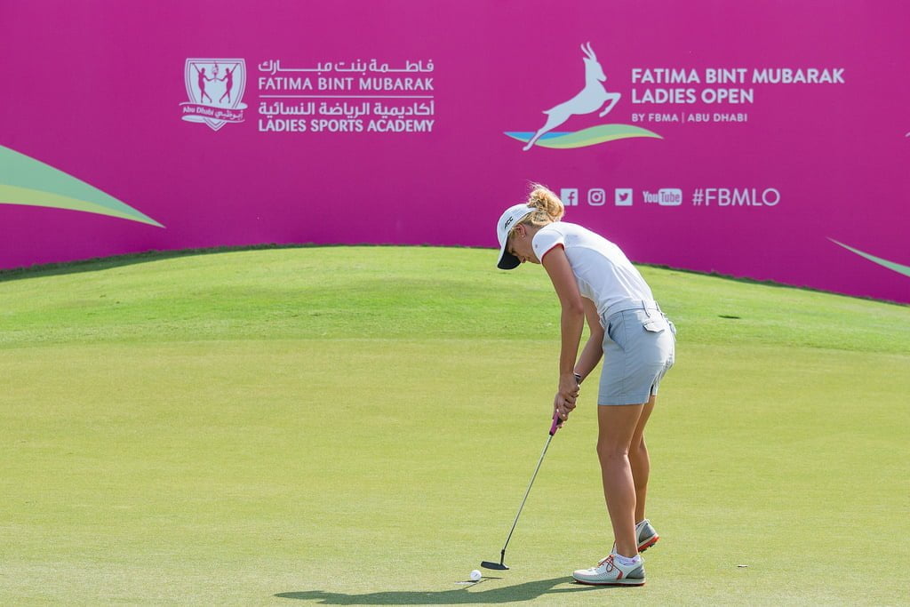 Ólafía Þórunn Kristinsdóttir á LET Evrópumótaröðinni í Abu Dhabi. Mynd/LET