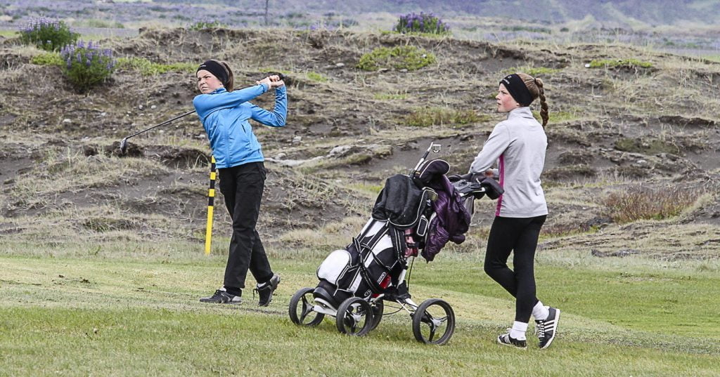 Hulda Clara Gestsdóttir, GKG og Eva María Gestsdóttir, GKG. 