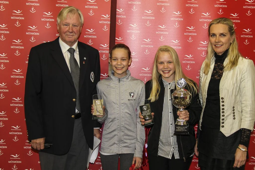 - Golfsamband Íslands Eggert, Bjarney Ósk Harðardóttir, María Eir Guðjónsdóttir og Hólmfríður. Mynd/seth@golf.is