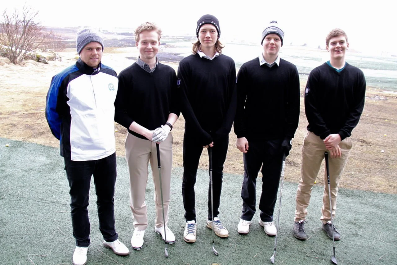 - Golfsamband Íslands Eggert, Hafdís Ósk Hrannarsdóttir og Hólmfríður