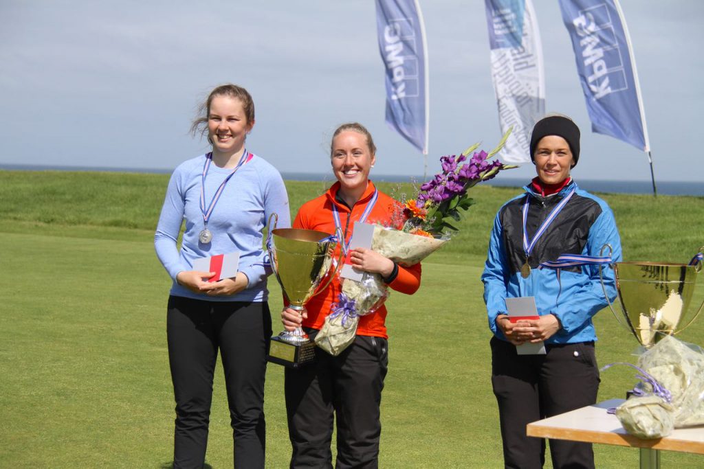 Berglind Björnsdóttir og Gísli Sveinbergsson. Mynd/seth@golf.is