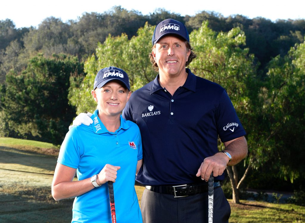 Stacy Lewis og Phil Mickelson. Mynd/KPMG