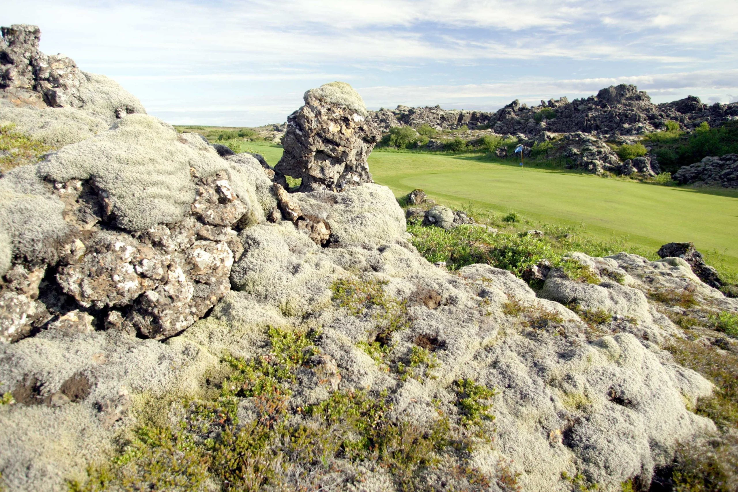 Frá Urriðavelli hjá Golfklúbbnum Oddi. 