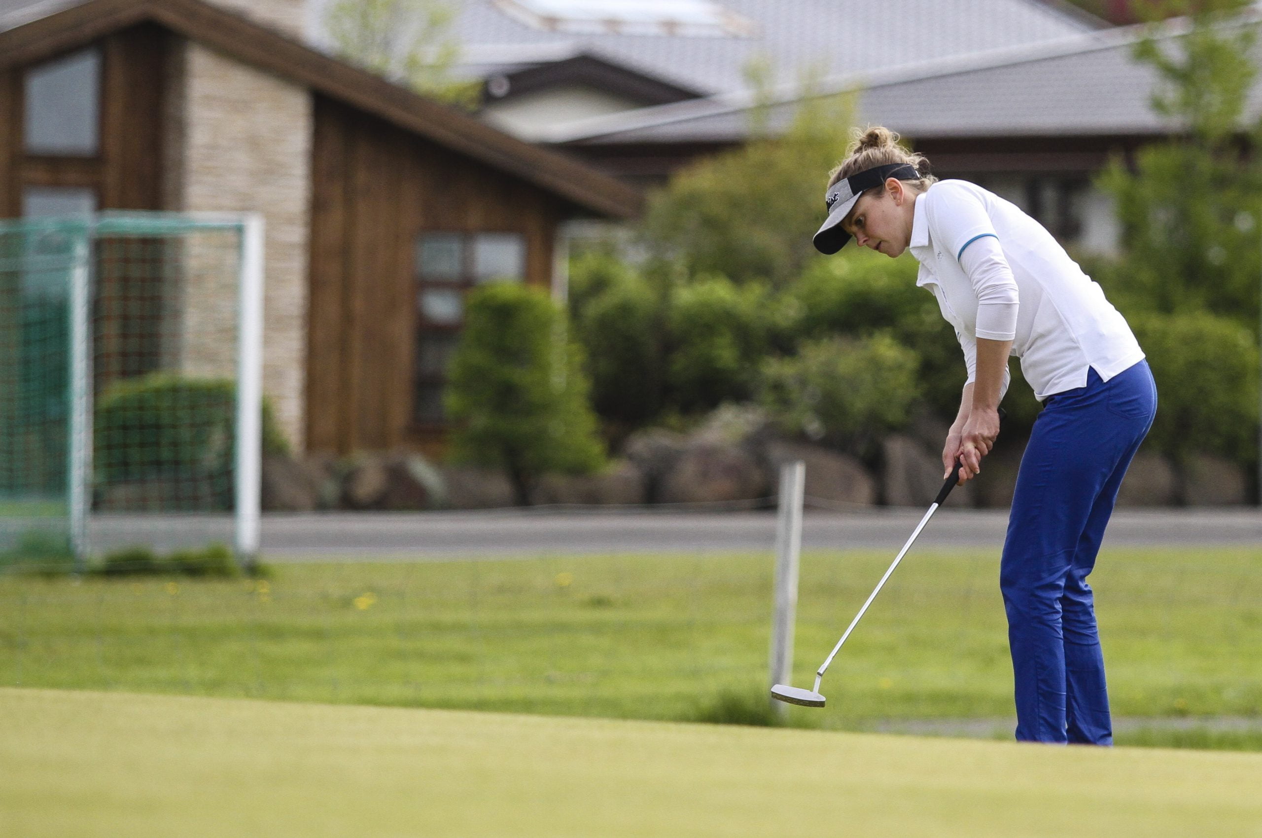 Heiða Guðnadóttir úr GM hefur nýtt sér ýmsar aðferðir til þess að róa taugarnar í keppni. Mynd/seth@golf.is