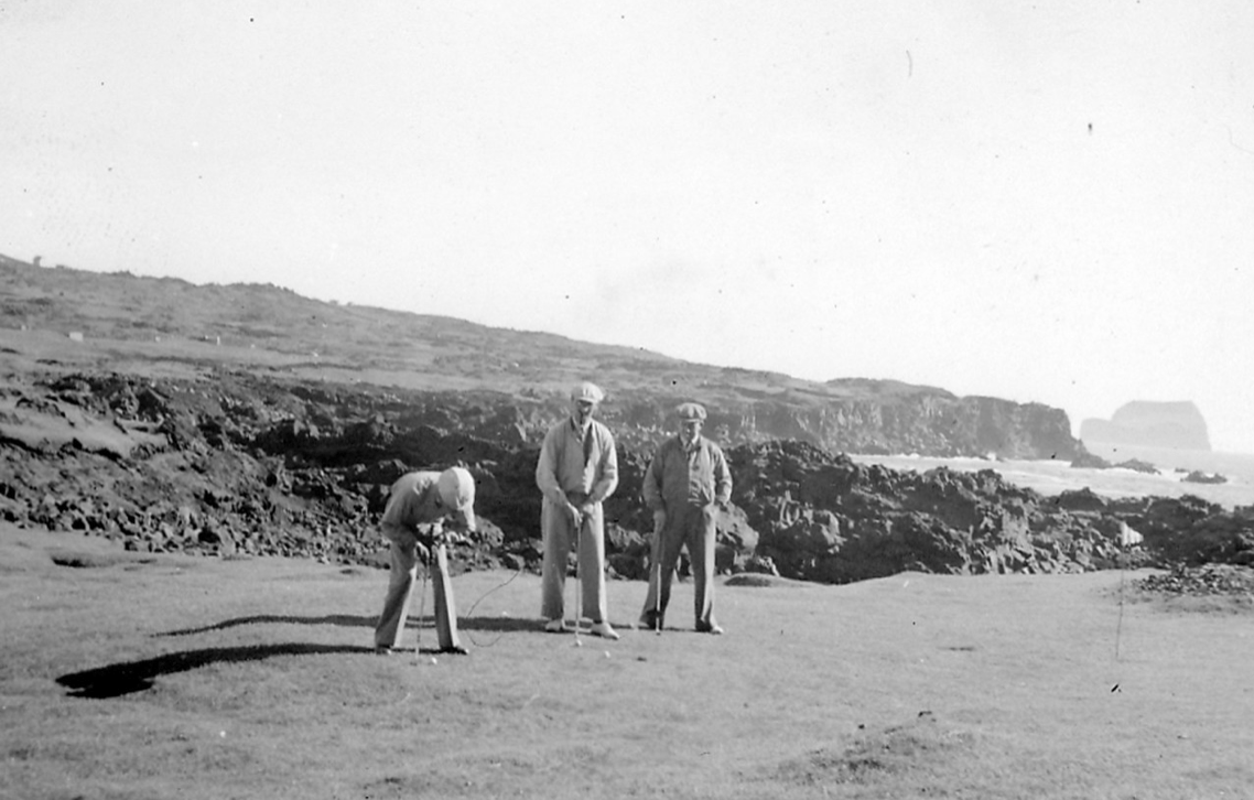 Frá Íslandsmótinu í golfi í Vestmannaeyjum árið 1959.