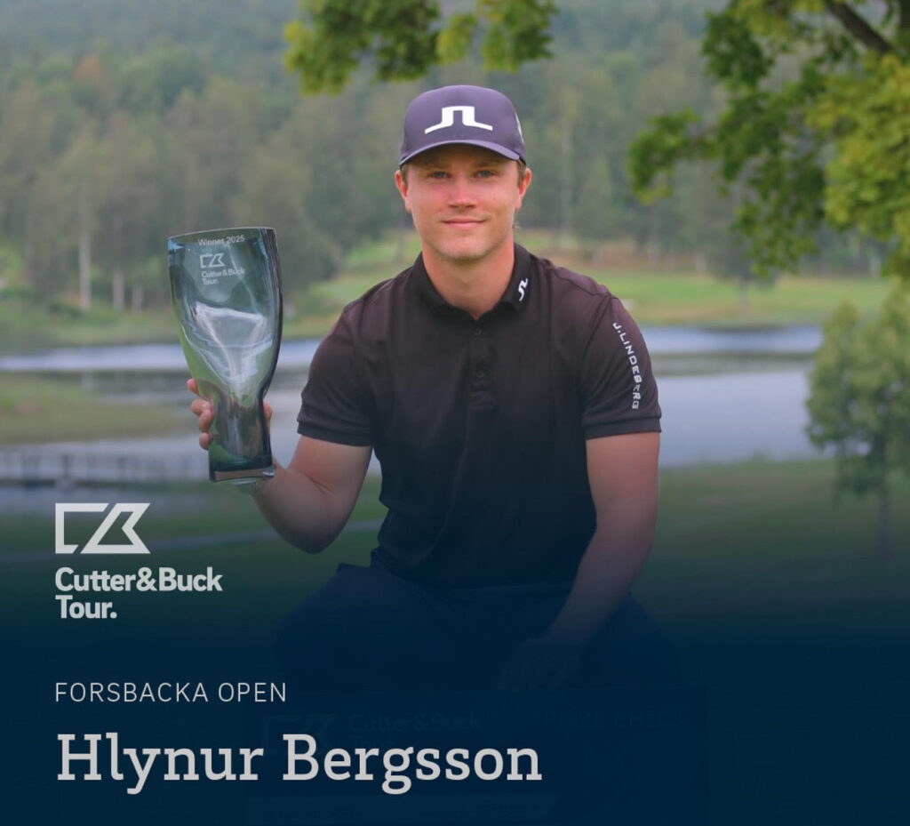 Hlynur Bergsson vinnur Forsbacka Open mótið á Nordic Golf Tour