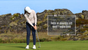 Blue Minimal Motivational Quote Instagram Post - Golfsamband Íslands