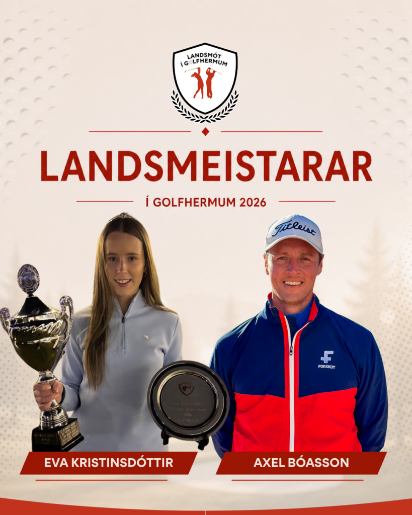 Eva og Axel sigurvegarar á Landsmóti í golfhermum