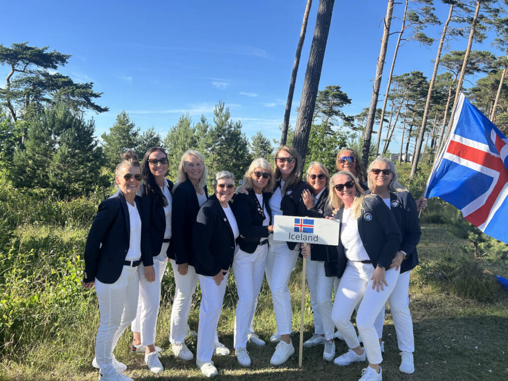 50+ og 65+ landslið kvenna keppa í Båstad í Svíþjóð - rástímar, staða og úrslit